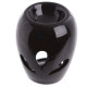 Simple Black High Gloss Bulb Shaped Ceramic Oil Burner