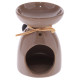 Ceramic Oil Burner - Wooden Heart Motif