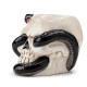 Ceramic Shaped Oil Burner - Coiled Snake and Skull