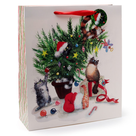 Christmas Gift Bag (Extra Large) - Kim Haskins Cats