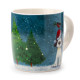 Christmas Porcelain Mug - Jan Pashley Christmas Dog &amp; Robin