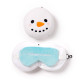 Christmas Snowman Relaxeazzz Plush Round Travel Pillow &amp; Eye Mask Set