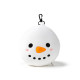 Christmas Snowman Relaxeazzz Plush Round Travel Pillow &amp; Eye Mask Set