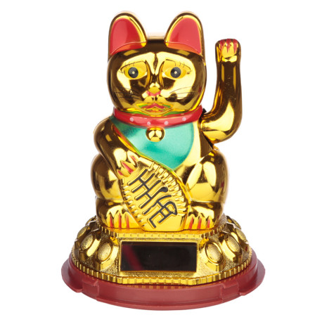 Collectable Waving Lucky Cat Maneki Neko Solar Powered Pal