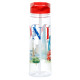 Reusable London Tour 550ml Water Bottle with Flip Straw