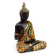 Decorative Black &amp; Orange Gold Thai Buddha - Meditation