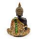 Decorative Black &amp; Orange Gold Thai Buddha - Meditation