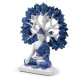 Decorative White &amp; Blue Thai Buddha - Tree of Life