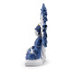 Decorative White &amp; Blue Thai Buddha - Tree of Life