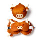 Highland Coo Cow Relaxeazzz Plush Round Travel Pillow &amp; Eye Mask Set