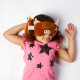 Highland Coo Cow Relaxeazzz Plush Round Travel Pillow &amp; Eye Mask Set