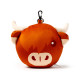 Highland Coo Cow Relaxeazzz Plush Round Travel Pillow &amp; Eye Mask Set