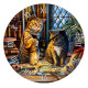 Decorative Purrlock Holmes Lisa Parker Cat Wall Clock