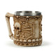 Decorative Tankard - Skull with Bones Handle