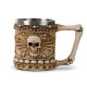 Decorative Tankard - Skull with Bones Handle