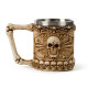 Decorative Tankard - Skull with Bones Handle