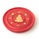 Decorative Round Buddha Wooden Red Incense Burner Ash Catcher