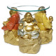 Resin Oil &amp; Wax Burner - Lucky Glitter Laughing Chinese Buddha