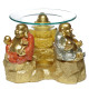 Resin Oil &amp; Wax Burner - Lucky Glitter Laughing Chinese Buddha