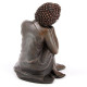 Decorative Wood Effect Thai Buddha with Head on Knee