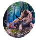 Decorative Fairy Stories Lisa Parker Fairy &amp; Wolf Wall Clock