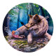 Decorative Fairy Stories Lisa Parker Fairy &amp; Wolf Wall Clock