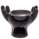 Ceramic Hands Design Dark Glazed Oil Burner