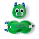 Monstarz Monster Green Relaxeazzz Plush Round Travel Pillow &amp; Eye Mask Set