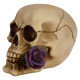 Gothic Skull Decoration with Purple Roses