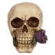 Gothic Skull Decoration with Purple Roses