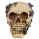 Gothic Skull Decoration with Purple Roses