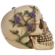 Gothic Skull Decoration with Purple Roses