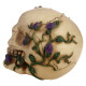 Gothic Skull Decoration with Purple Roses