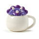 Peeping Lid Ceramic Lidded Animal Mug - Adoramals Purple Dinosaur