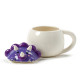 Peeping Lid Ceramic Lidded Animal Mug - Adoramals Purple Dinosaur