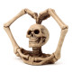 Gothic Skull Decoration - Skull and Skeleton Arms Heart