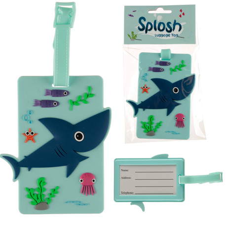 PVC Luggage Tag - Splosh Shark