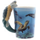 Fun Underwater Design Shaped Handle Turtle Mug