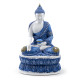 Decorative White &amp; Blue Thai Buddha - Lotus