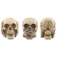 Fantasy Skull Set - See No Evil, Speak No Evil, Hear No Evil