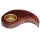 Carved Wood Round Yin Yang Tea Light Holder (Item price is for both halves)