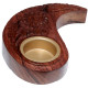 Carved Wood Round Yin Yang Tea Light Holder (Item price is for both halves)