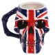 Ceramic Shaped Head Mug - UK Flag Skull