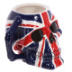 Ceramic Shaped Head Mug - UK Flag Skull