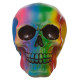 Gothic Rainbow Skull Ornament