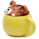 Peeping Lid Ceramic Lidded Animal Mug - Adoramals Tiger