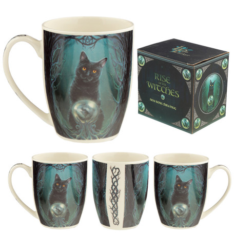 Rise of the Witches Cat Lisa Parker Porcelain Mug