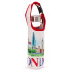 Reusable 500ml Glass Water Bottle with Protective Neoprene Sleeve - London Icons