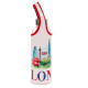 Reusable 500ml Glass Water Bottle with Protective Neoprene Sleeve - London Icons