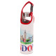 Reusable 500ml Glass Water Bottle with Protective Neoprene Sleeve - London Icons